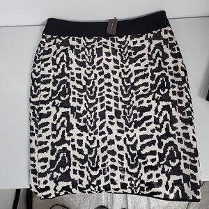 NEW Size 6 The Limited Side Zip Skirt All Over Sequin Animal Print Lined